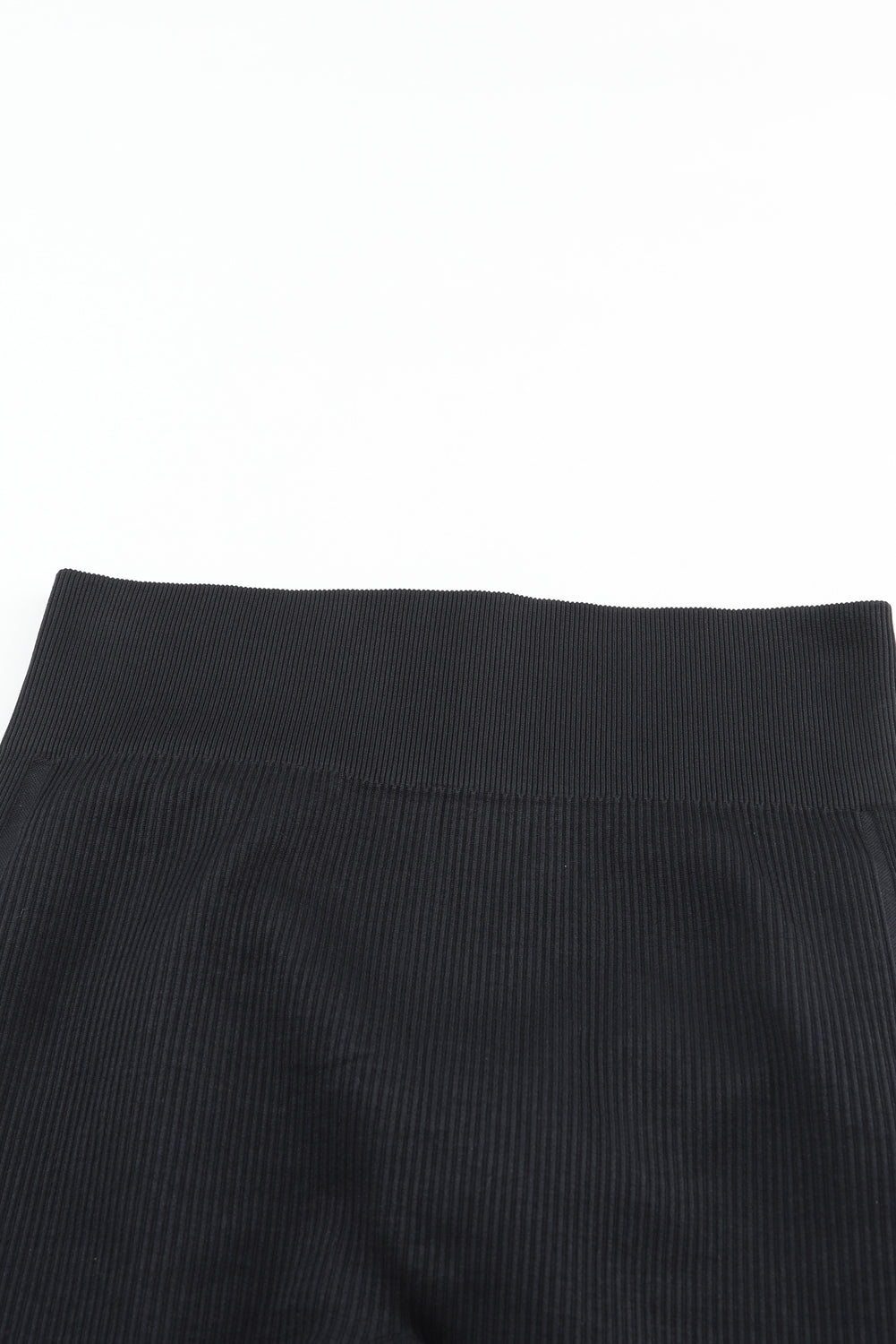 Black Basic Tummy Control High Waisted Flared Sports Pants