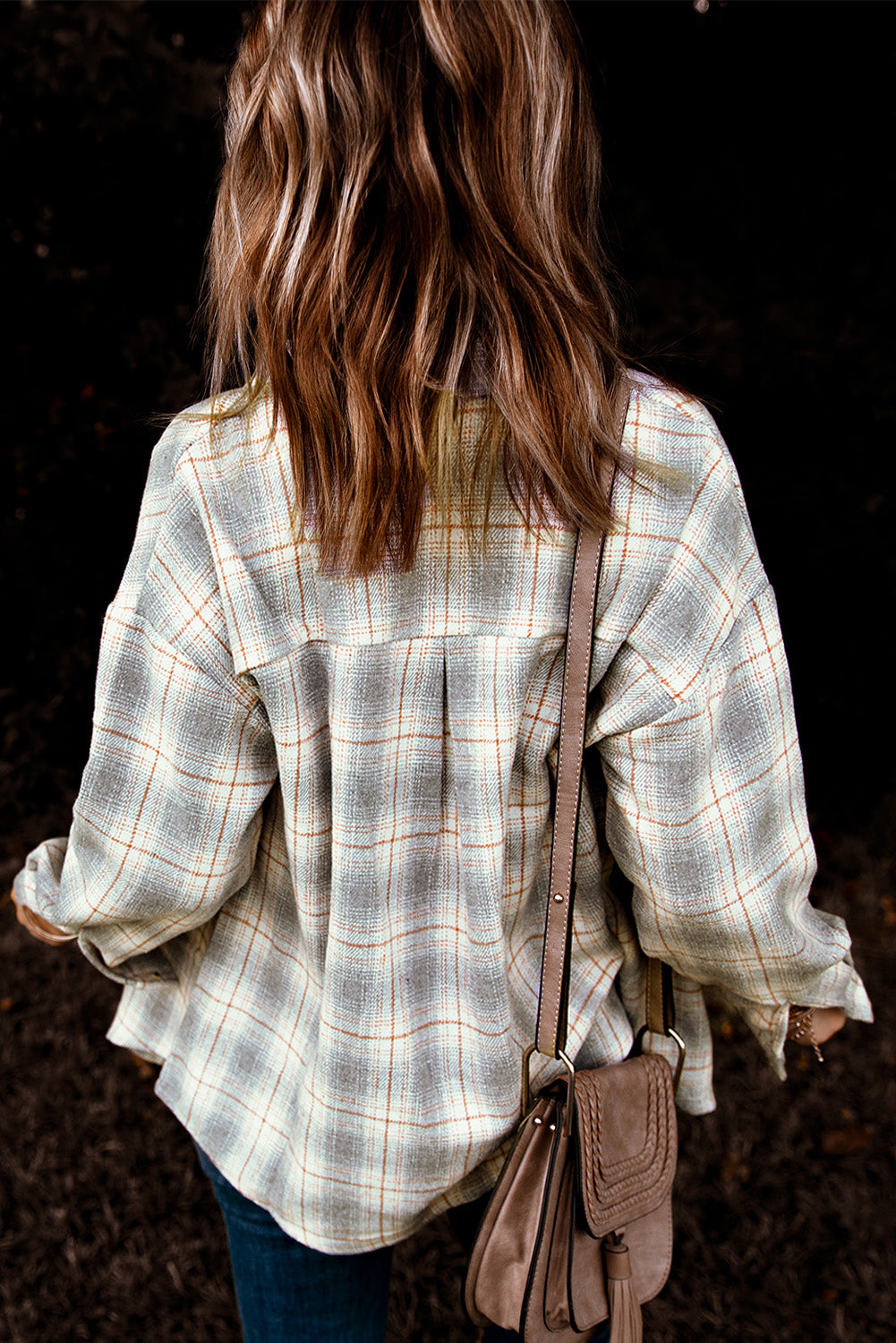 Plaid Collared Button Up Flannel Shacket