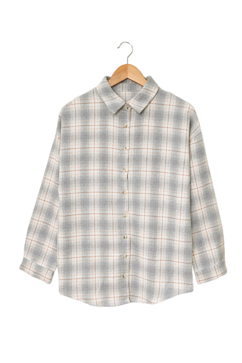 Plaid Collared Button Up Flannel Shacket