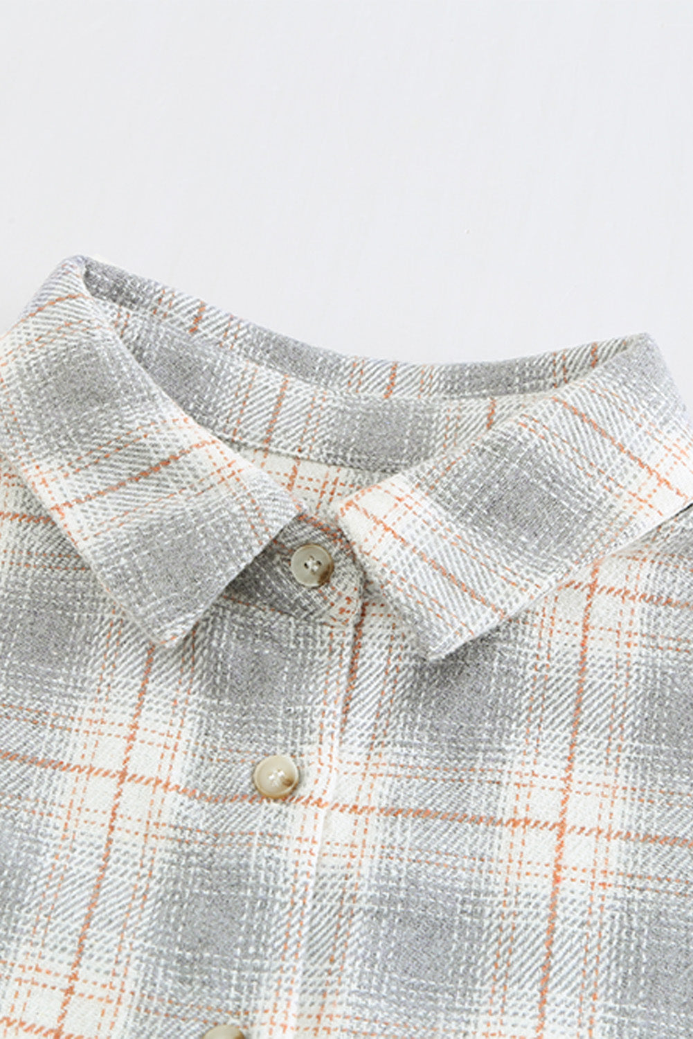 Plaid Collared Button Up Flannel Shacket