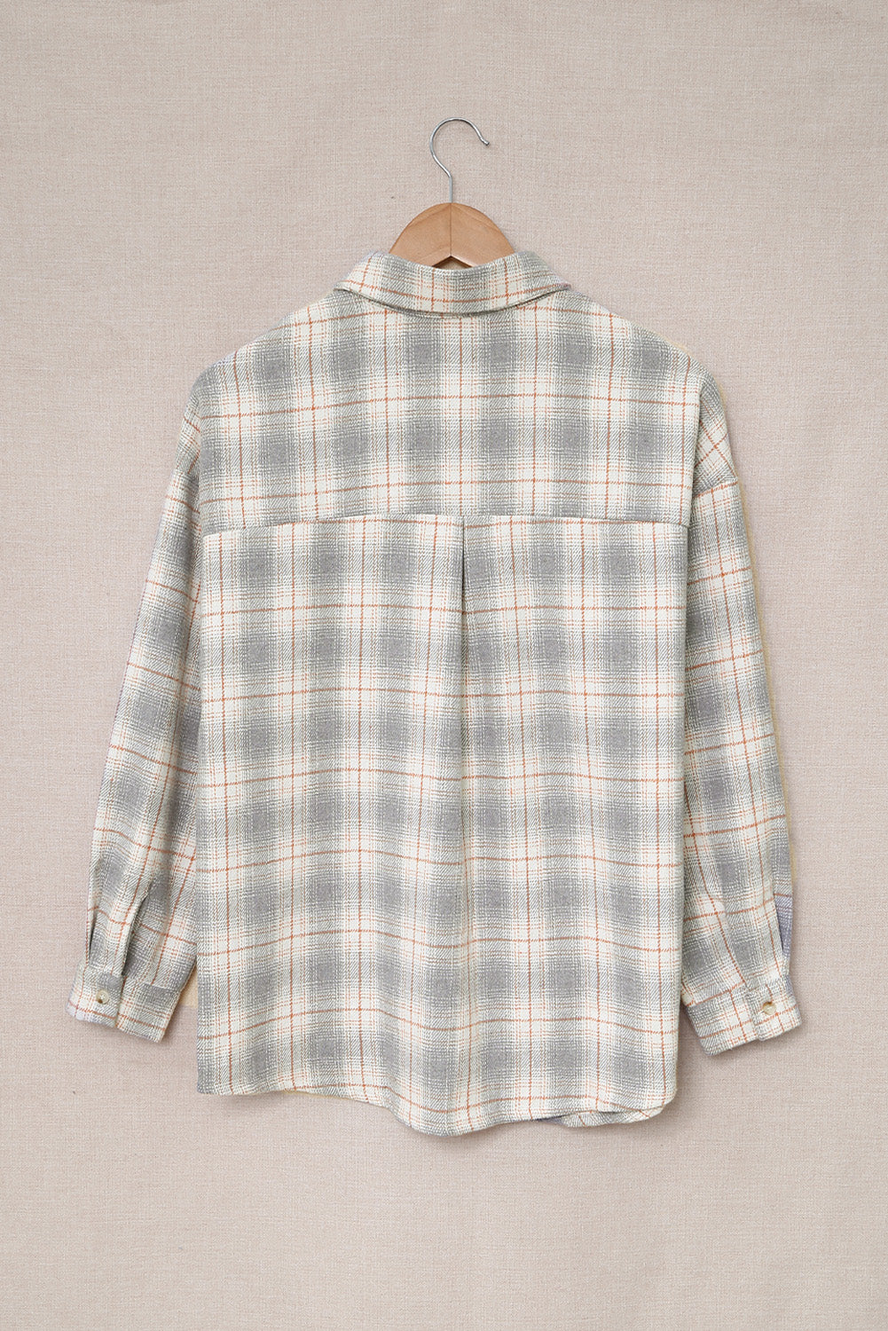 Plaid Collared Button Up Flannel Shacket