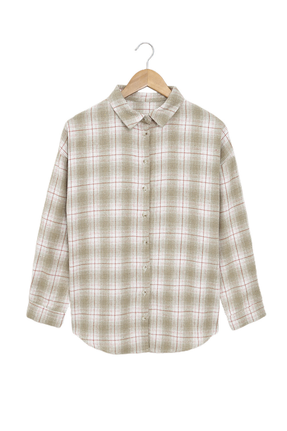 Plaid Collared Button Up Flannel Shacket