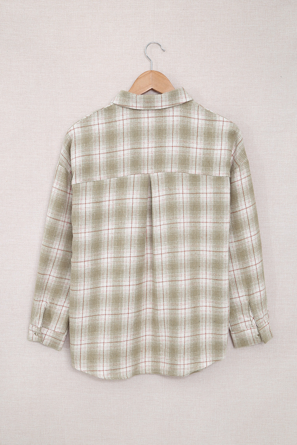 Plaid Collared Button Up Flannel Shacket